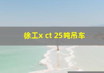 徐工x ct 25吨吊车